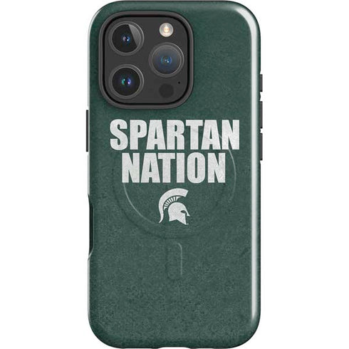 Michigan State University Spartans Nation iPhone 16 Pro Max Magsafe Impact Case