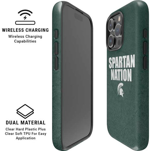 Michigan State University Spartans Nation iPhone 16 Pro Max Magsafe Impact Case