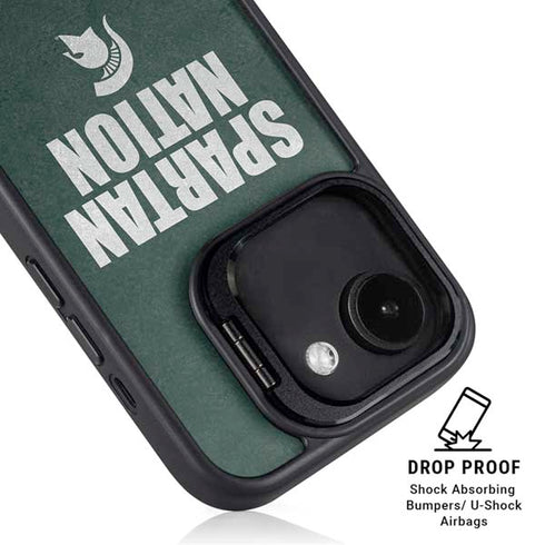 Michigan State University Spartans Nation iPhone 16e Kickstand Case