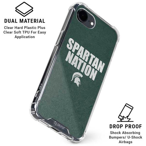 Michigan State University Spartans Nation iPhone 16e Clear Case
