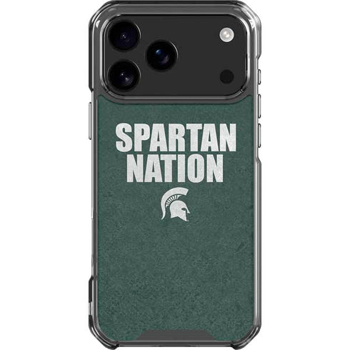 Michigan State University Spartans Nation iPhone 18 Pro Max Clear Case