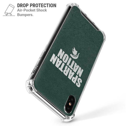 Michigan State University Spartans Nation iPhone X/XS Clear Case