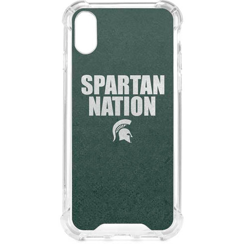 Michigan State University Spartans Nation iPhone XS Clear Case