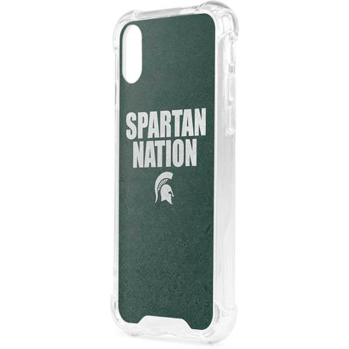 Michigan State University Spartans Nation iPhone XS Clear Case