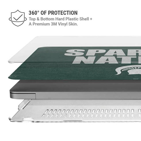 Michigan State University Spartans Nation MacBook Pro 14in (2021-24) Case plus Skin