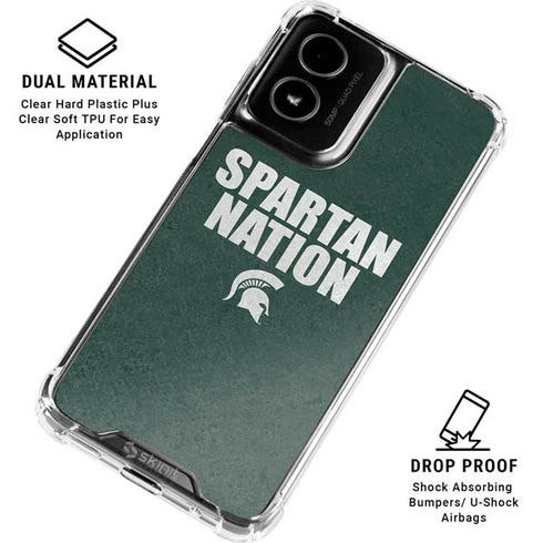 Michigan State University Spartans Nation Moto G Power 5G (2024) Clear Case