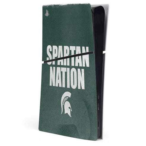 Michigan State University Spartans Nation PS5 Slim Digital Edition Console Skin