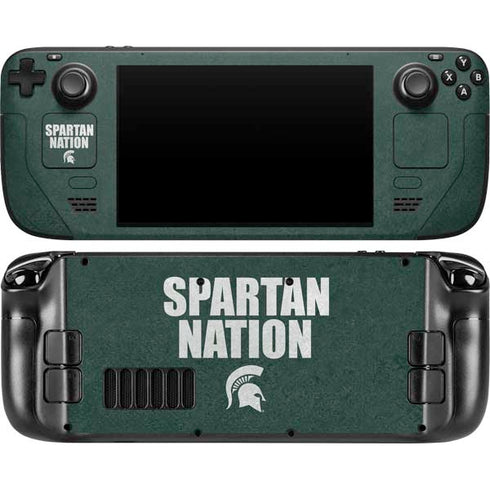 Michigan State University Spartans Nation Steam Deck Handheld Gaming Computer OLED Skin