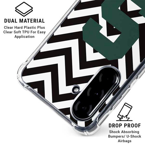 Michigan State University Spartans S Chevron Galaxy A36 5G Clear Case
