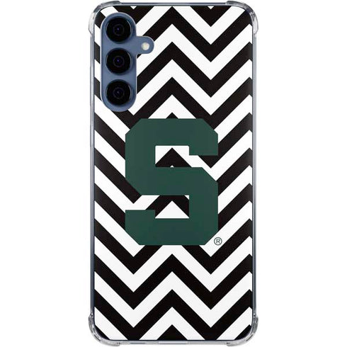 Michigan State University Spartans S Chevron Galaxy A55 5G Clear Case