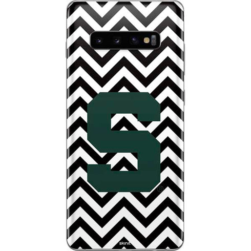 Michigan State University Spartans S Chevron Galaxy S10 Plus Skin