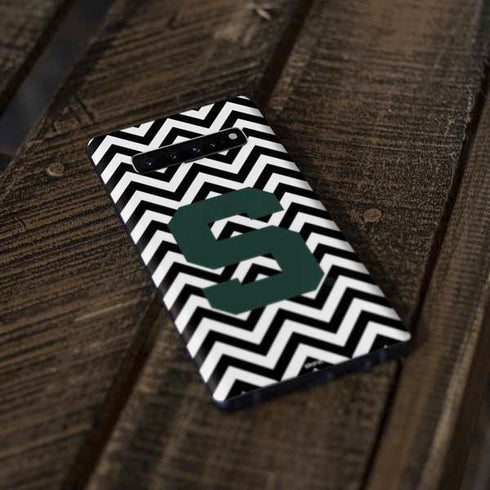 Michigan State University Spartans S Chevron Galaxy S10 Plus Skin