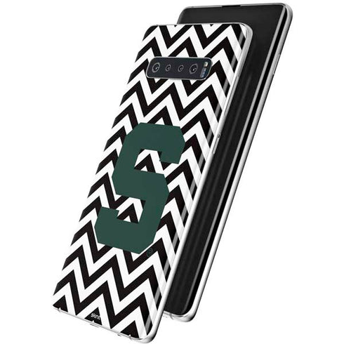 Michigan State University Spartans S Chevron Galaxy S10 Skin