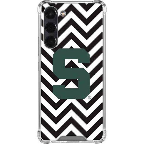 Michigan State University Spartans S Chevron Galaxy S24 FE Clear Case