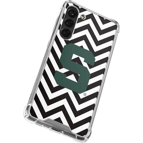 Michigan State University Spartans S Chevron Galaxy S24 FE Clear Case