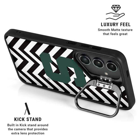 Michigan State University Spartans S Chevron Galaxy S25 Plus Kickstand Case