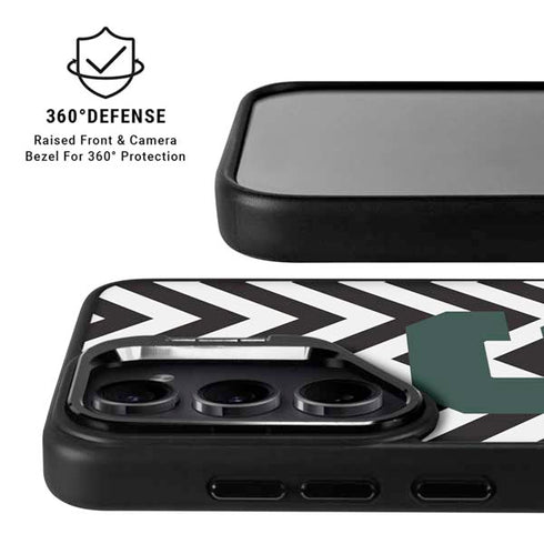 Michigan State University Spartans S Chevron Galaxy S25 Plus Kickstand Case