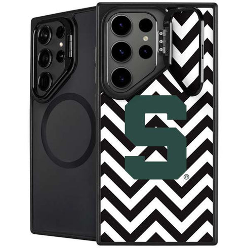 Michigan State University Spartans S Chevron Galaxy S25 Ultra Kickstand Case