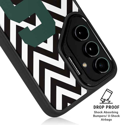 Michigan State University Spartans S Chevron Galaxy S25 Ultra Kickstand Case