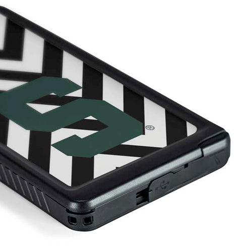 Michigan State University Spartans S Chevron Galaxy S24 Ultra Waterproof Case