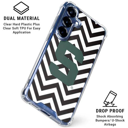 Michigan State University Spartans S Chevron Galaxy S25 Clear Case