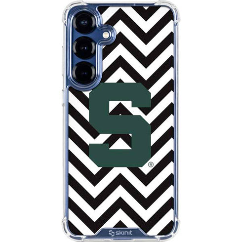 Michigan State University Spartans S Chevron Galaxy S25 Plus Clear Case