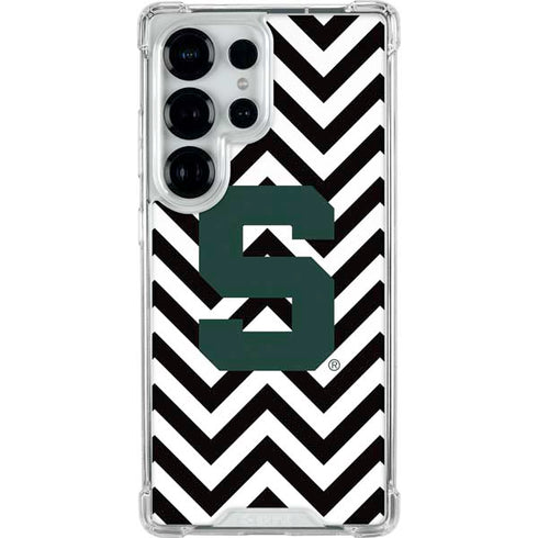 Michigan State University Spartans S Chevron Galaxy S25 Ultra Clear Case