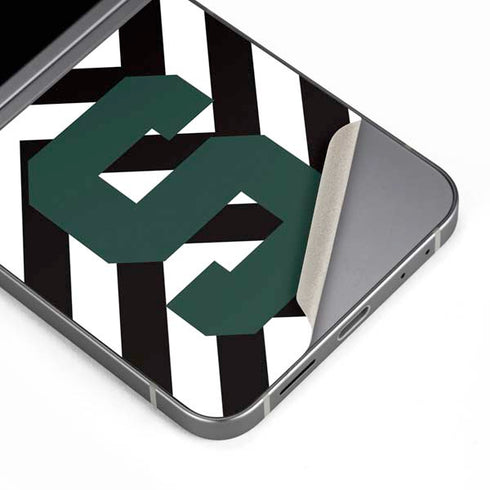 Michigan State University Spartans S Chevron Galaxy Z Flip6 Skin
