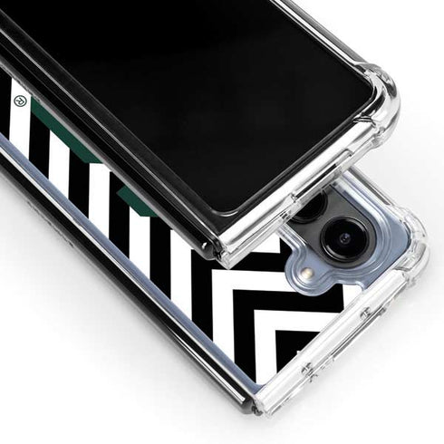 Michigan State University Spartans S Chevron Galaxy Z Fold5 5G Clear Case