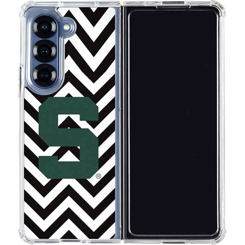 Michigan State University Spartans S Chevron Galaxy Z Fold6 Clear Case