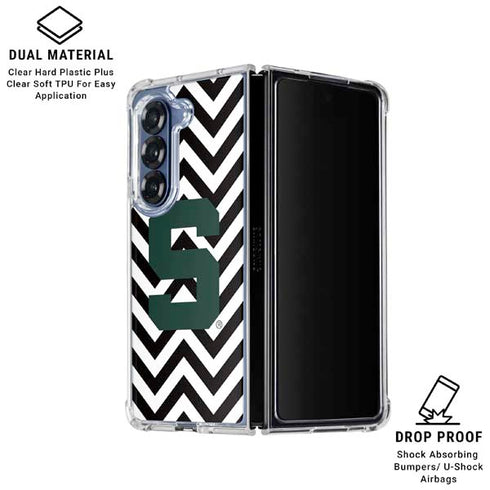 Michigan State University Spartans S Chevron Galaxy Z Fold6 Clear Case