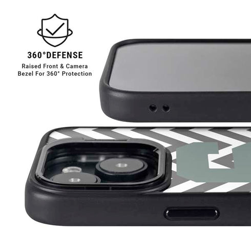 Michigan State University Spartans S Chevron iPhone 14 Plus Kickstand Case