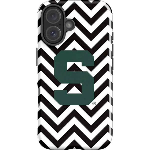 Michigan State University Spartans S Chevron iPhone 16 Impact Case