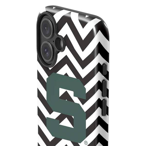Michigan State University Spartans S Chevron iPhone 16 Impact Case