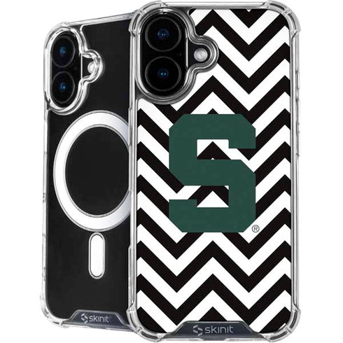 Michigan State University Spartans S Chevron iPhone 16 MagSafe Case