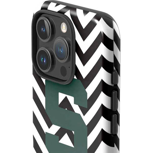Michigan State University Spartans S Chevron iPhone 16 Pro Impact Case
