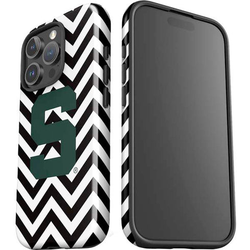 Michigan State University Spartans S Chevron iPhone 16 Pro Impact Case