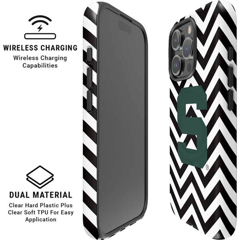 Michigan State University Spartans S Chevron iPhone 16 Pro Magsafe Impact Case