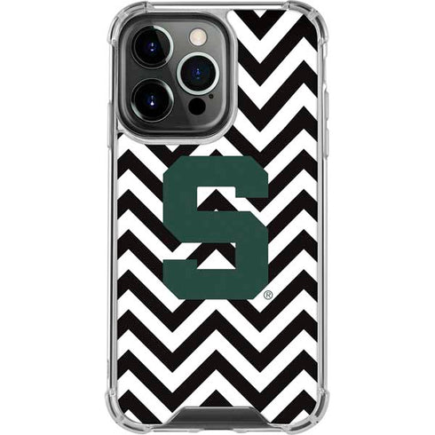 Michigan State University Spartans S Chevron iPhone 16 Pro Max Clear Case
