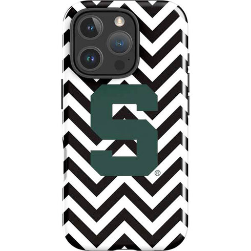 Michigan State University Spartans S Chevron iPhone 16 Pro Max Impact Case