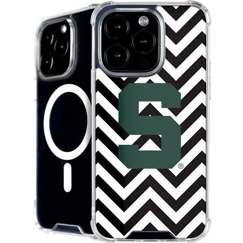 Michigan State University Spartans S Chevron iPhone 16 Pro Max MagSafe Case