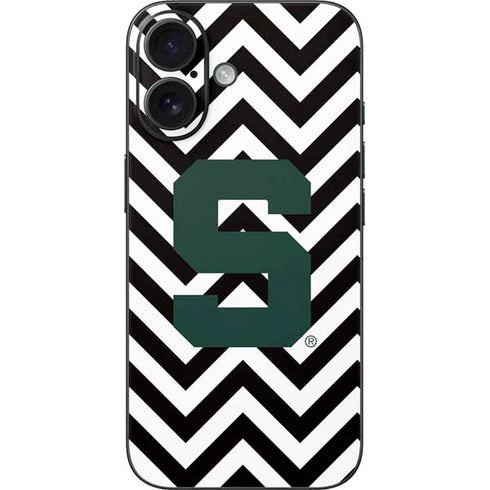 Michigan State University Spartans S Chevron iPhone 16 Skin