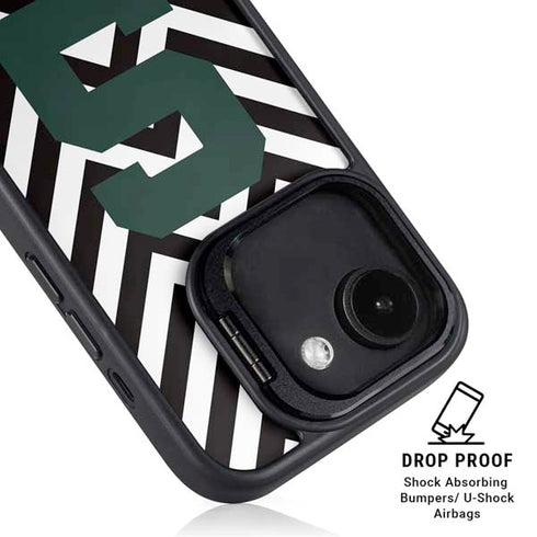 Michigan State University Spartans S Chevron iPhone 16e Kickstand Case