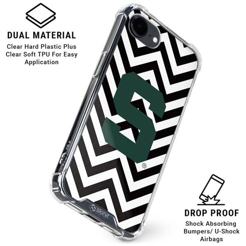 Michigan State University Spartans S Chevron iPhone 16e Clear Case