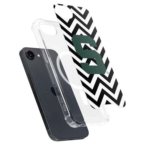 Michigan State University Spartans S Chevron iPhone 16e MagSafe Case