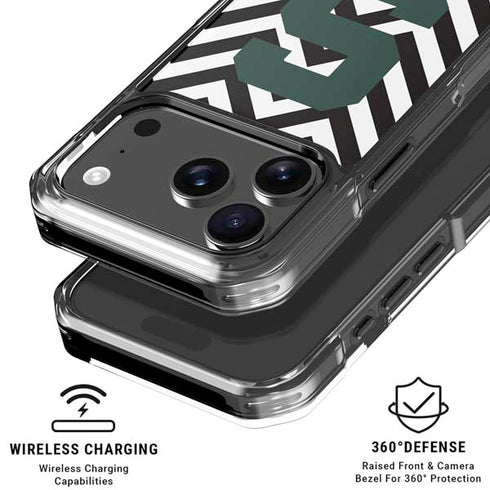 Michigan State University Spartans S Chevron iPhone 18 Pro Clear Case