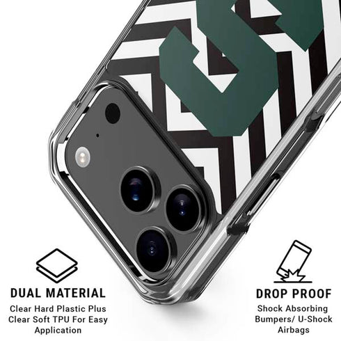 Michigan State University Spartans S Chevron iPhone 18 Pro Clear Case