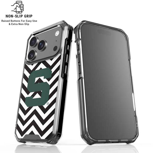 Michigan State University Spartans S Chevron iPhone 18 Pro Clear Case