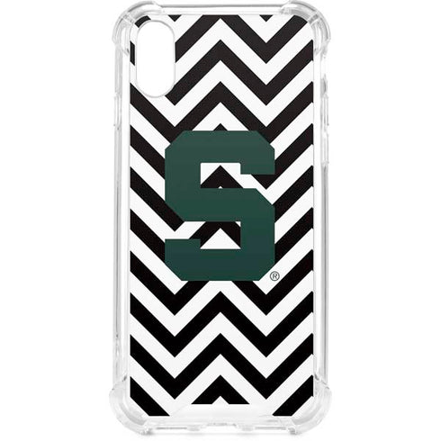 Michigan State University Spartans S Chevron iPhone XS Clear Case