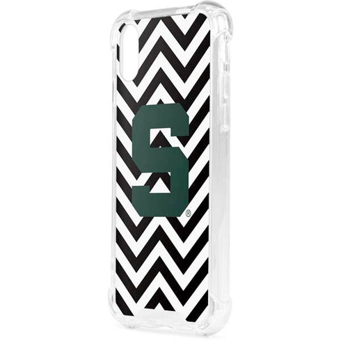 Michigan State University Spartans S Chevron iPhone XS Clear Case